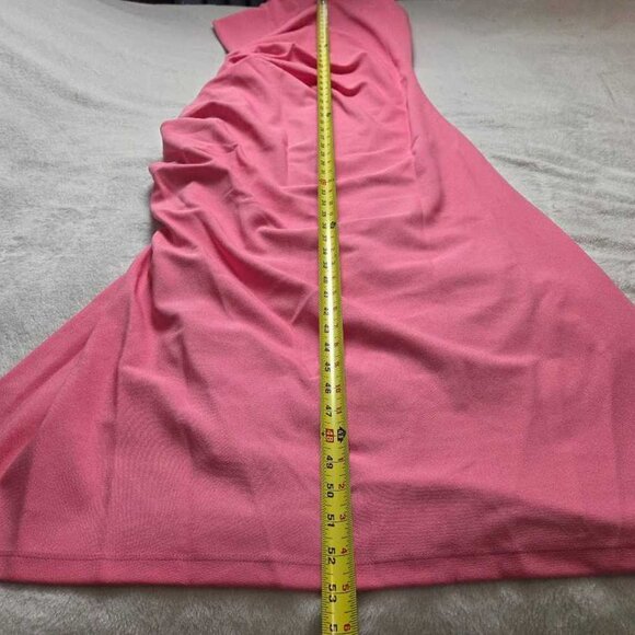 New XL By Anthropologie The Maya ruched cowl-neck dress in pink - Picture 12 of 12